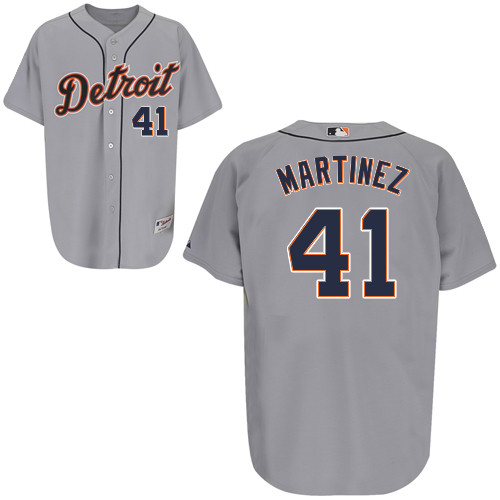 Victor Martinez #41 mlb Jersey-Detroit Tigers Women's Authentic Road Gray Cool Base Baseball Jersey